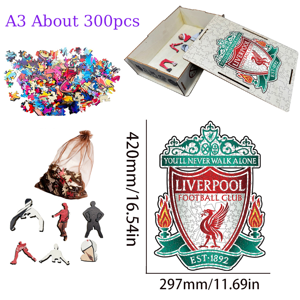 Aston Villa Football Club，Arsenal Football Club，Liverpool Football Club---Football Club Wooden Puzzle