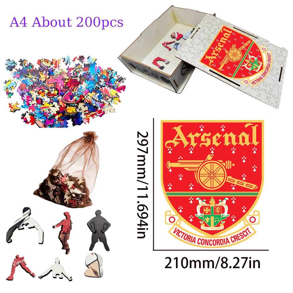 Aston Villa Football Club，Arsenal Football Club，Liverpool Football Club---Football Club Wooden Puzzle