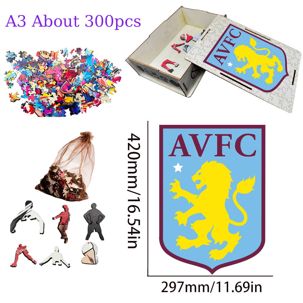 Aston Villa Football Club，Arsenal Football Club，Liverpool Football Club---Football Club Wooden Puzzle
