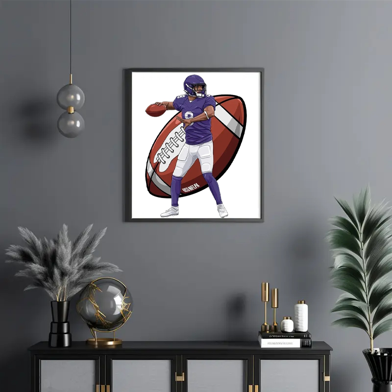 Aaron Rodgers，Josh Allen，Tom Brady，Kirk Cousins，Saquon Barkley---Rugby Player Wooden Puzzle