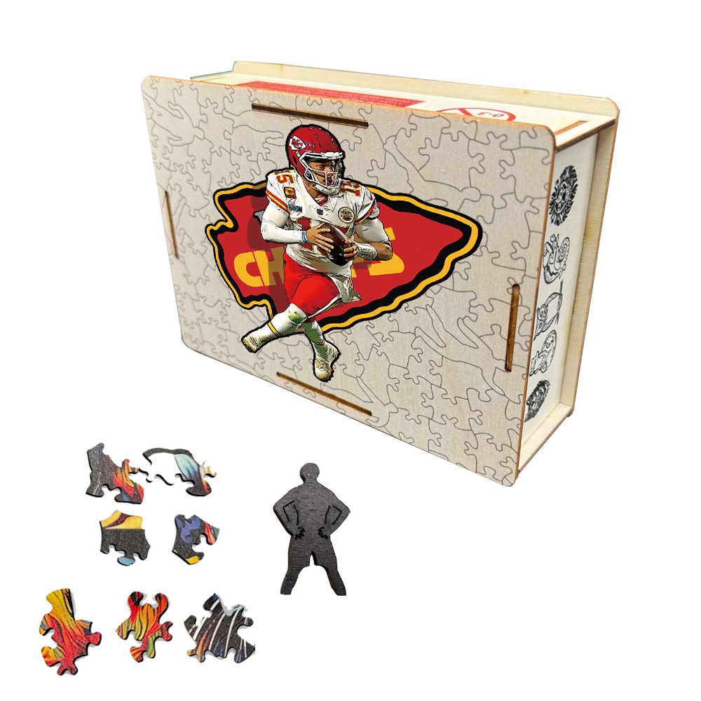 Joe Burrow，Kyler Murray，Patrick Mahomes--Rugby Player Wooden Puzzle