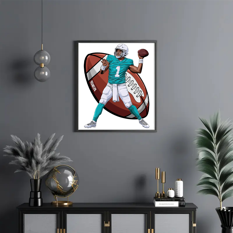 Odell Beckham Jr，Josh Allen，Justin Tuck，Tyreek Hill，Tua Tagovailoa-Rugby Player Wooden Puzzle