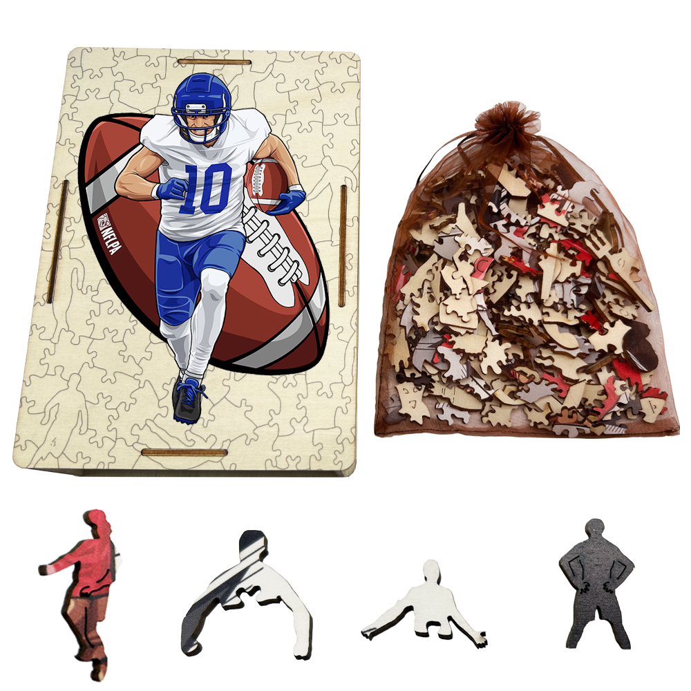 Joe Burrow，Kyler Murray，Patrick Mahomes--Rugby Player Wooden Puzzle