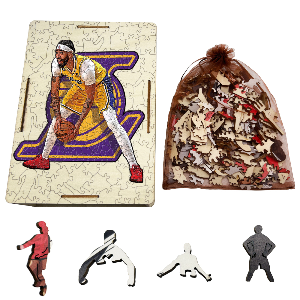 Anthony Davis，Kobe Bryant，Stephen Curry---Basketball Star Wooden Puzzle