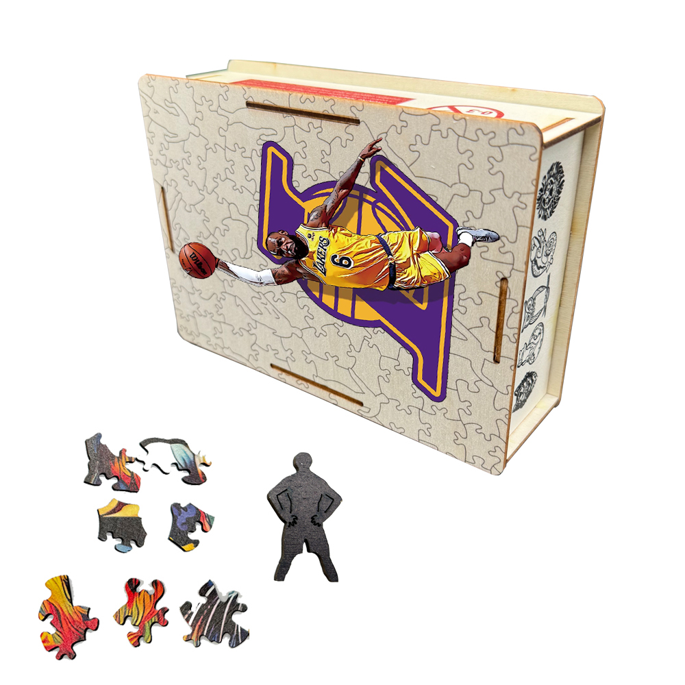 Lebron James--Basketball star wooden puzzle