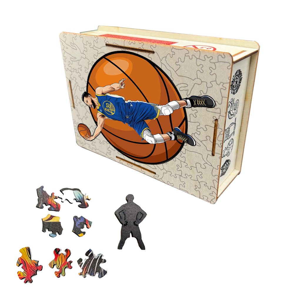 Anthony Davis，Kobe Bryant，Stephen Curry---Basketball Star Wooden Puzzle