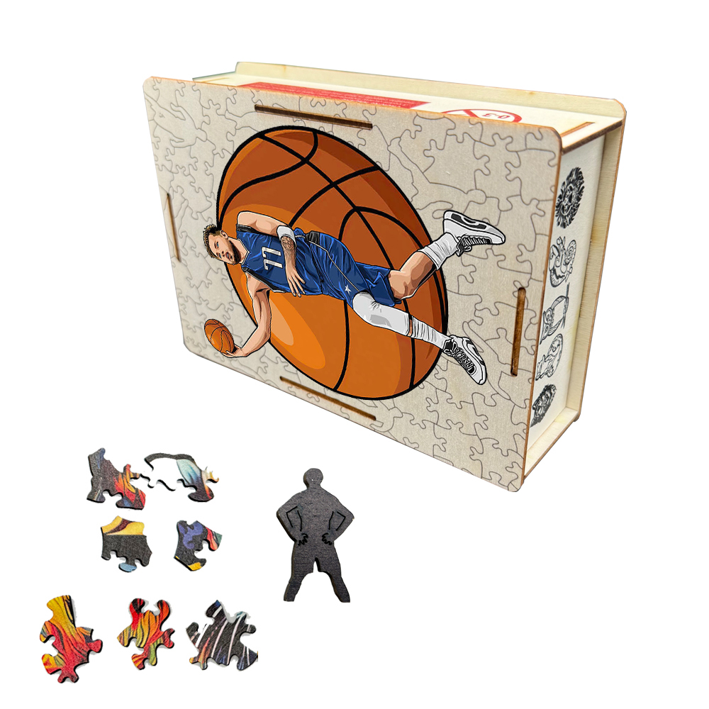 Alen Iverson，Larry bird，Kevin Durant，Lukadoncic，Michael Jordan，Yannis Adetokunbo----Basketball Star Wooden Puzzle