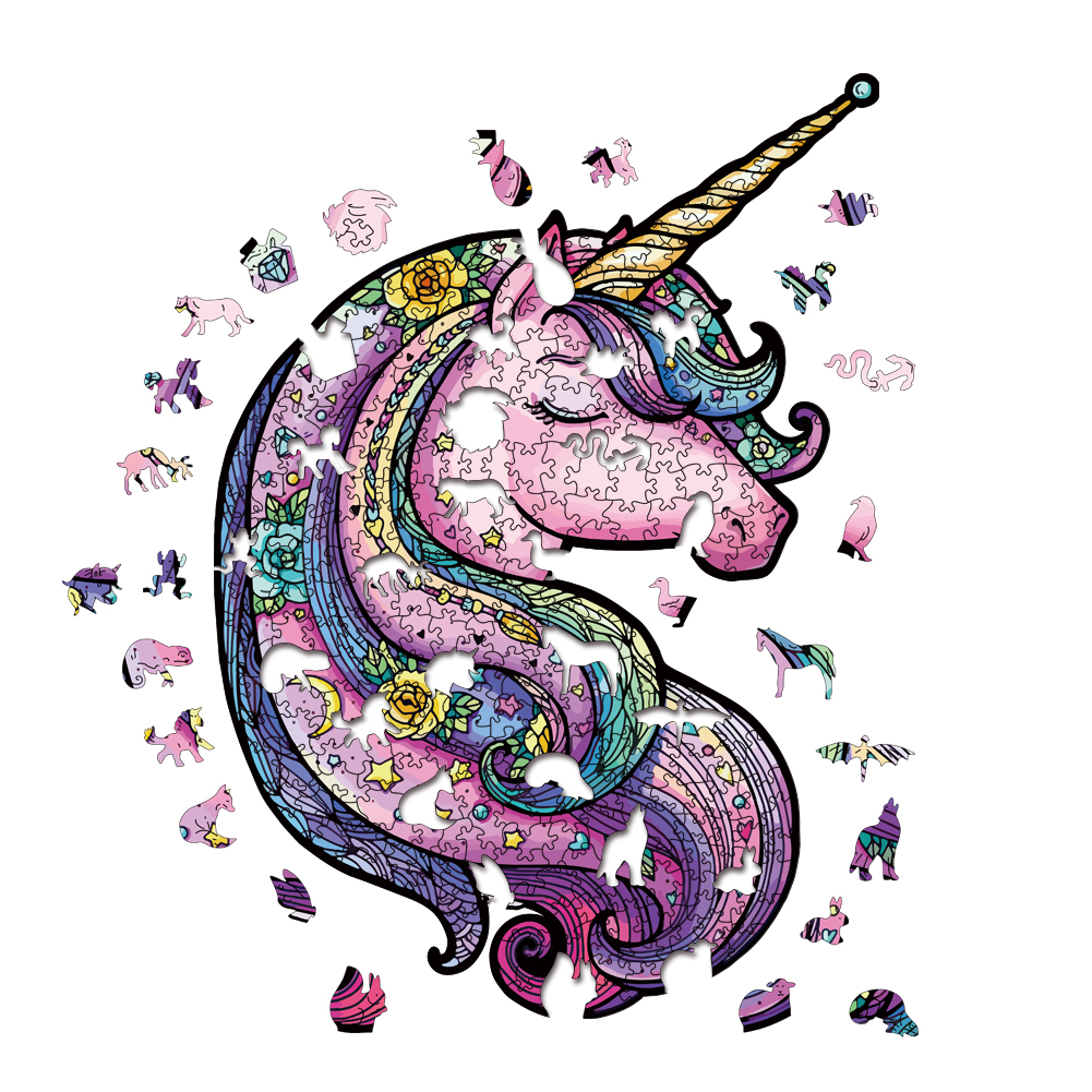 Animal wooden puzzle-Unicorn