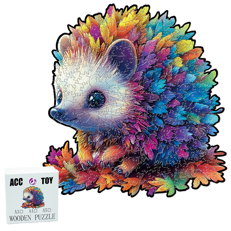 Animal wooden puzzle-Lovely hedgehog