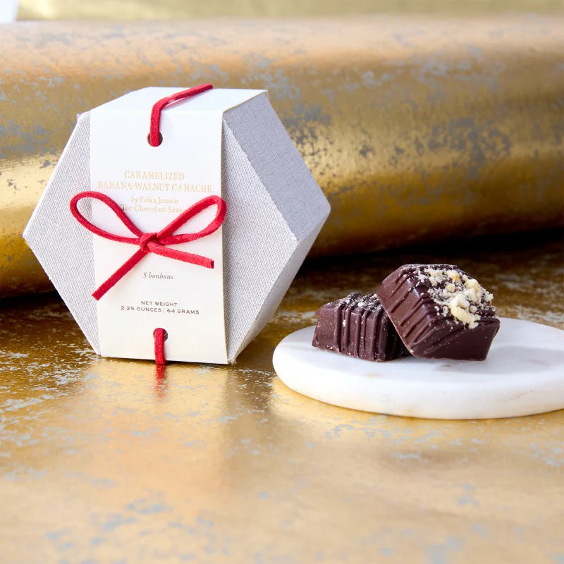 Caramelized Walnut-Banana Ganache