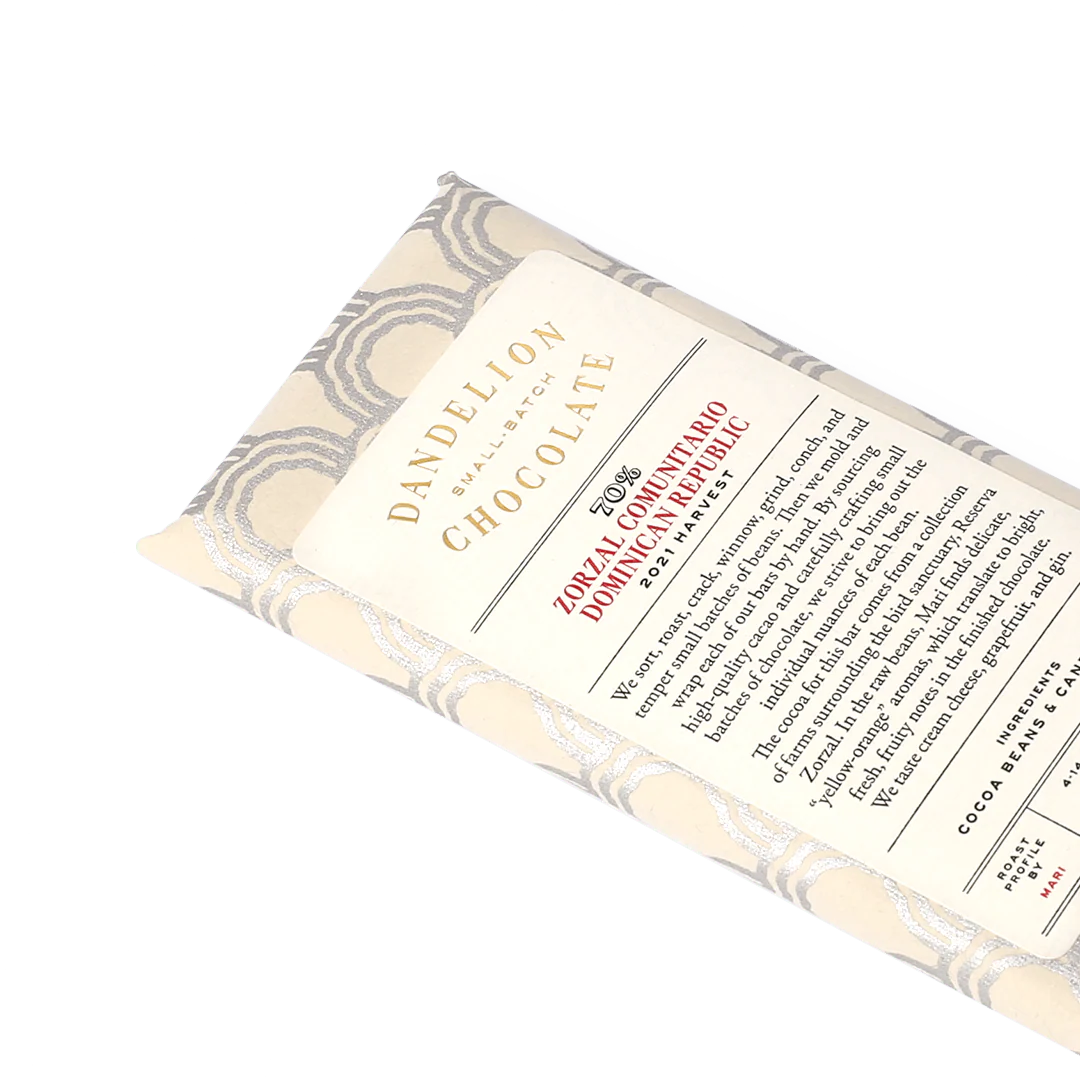 Dandelion Chocolate Japan - Zorzal Comunitario, Dominican Republic 70% 2021 Harvest Single-Origin Chocolate Bar