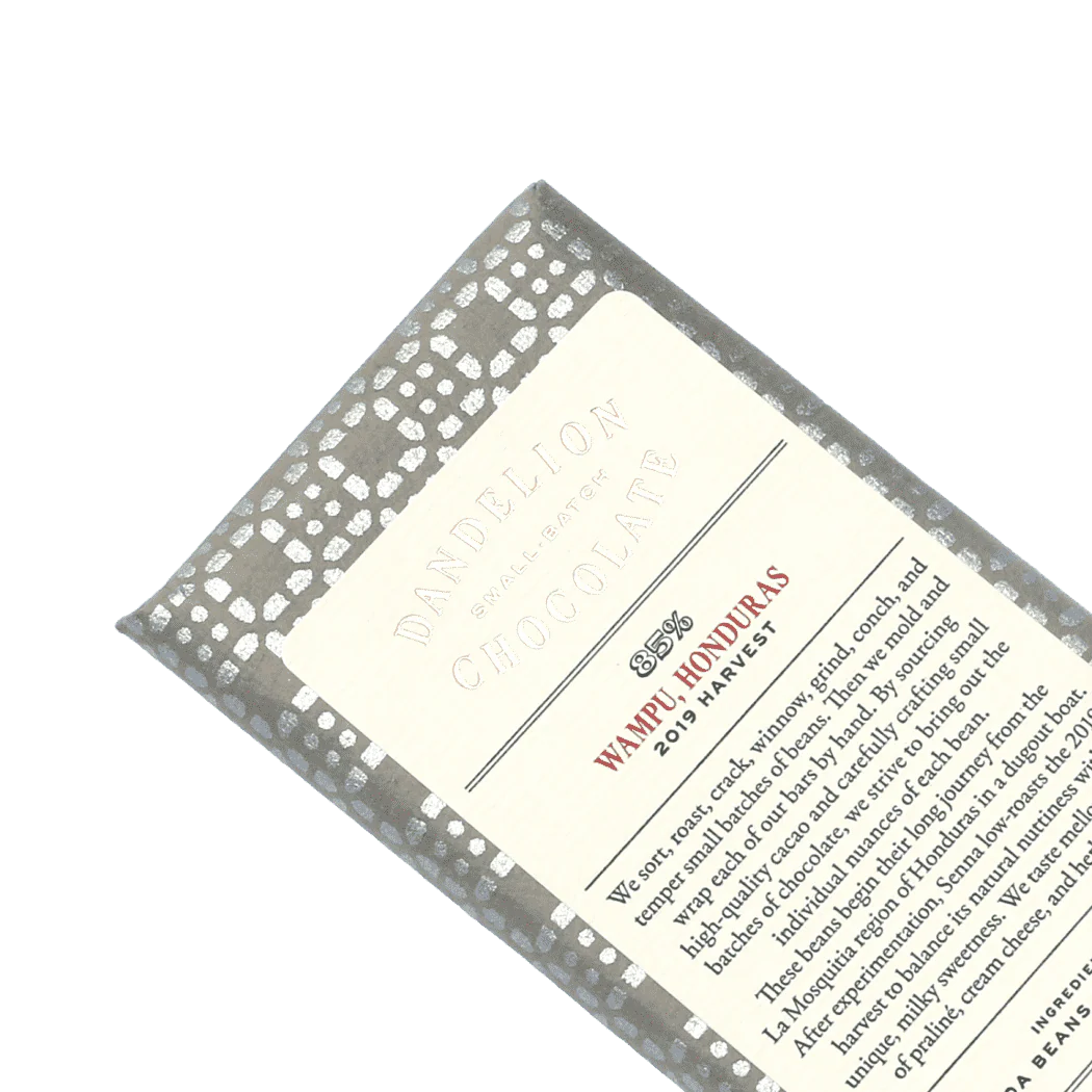 Dandelion Chocolate Japan - Wampu, Honduras 85% 2019 Harvest Single-Origin Chocolate Bar