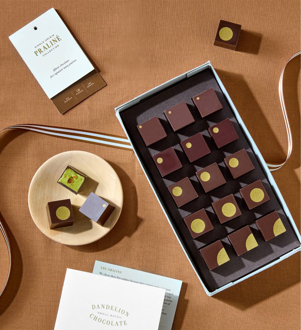 Giftwrapped Single-Origin Praliné Collection
