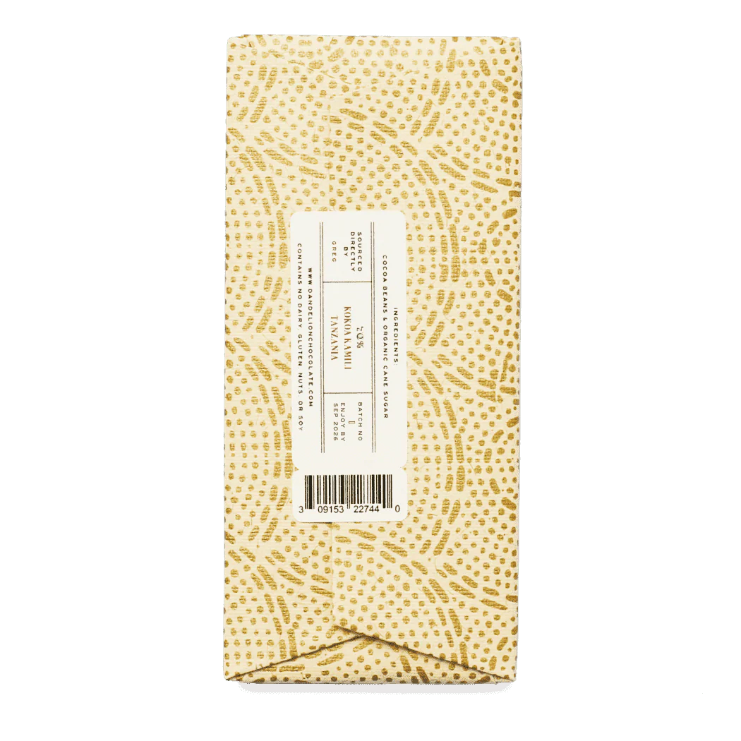 Kokoa Kamili, Tanzania 70% 2023 Harvest Single-Origin Chocolate Bar