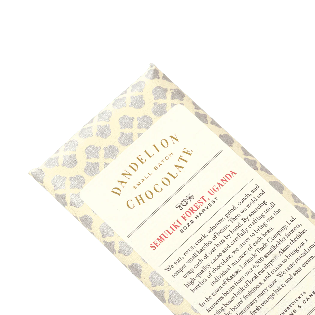 Semuliki Forest, Uganda 70% 2020 Harvest Single-Origin Chocolate Bar DCJ