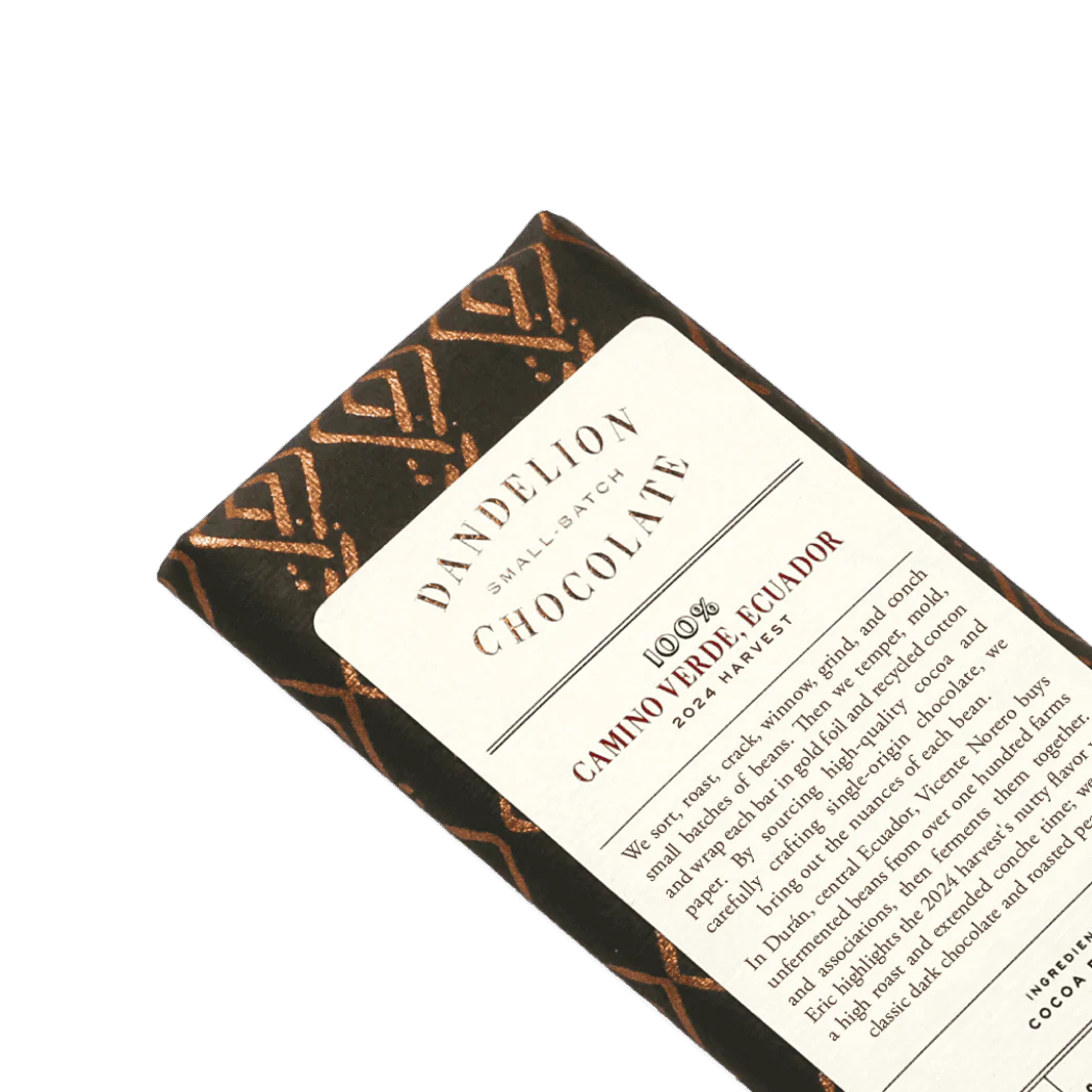 100% Camino Verde, Ecuador, 2024 Harvest, Batch 1 Single-Origin Chocolate Bar