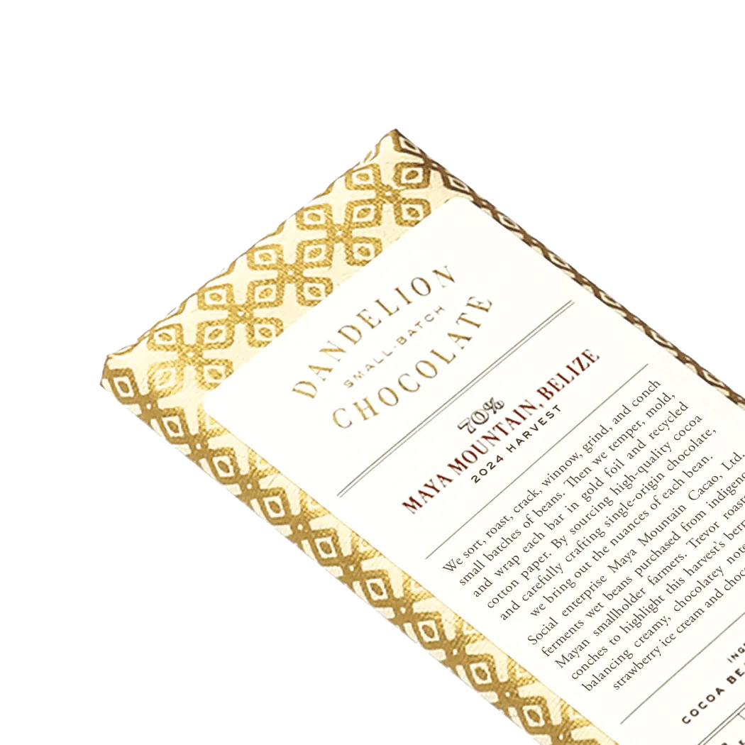 Maya Mountain, Belize 70% 2024 Harvest Single-Origin Chocolate Bar