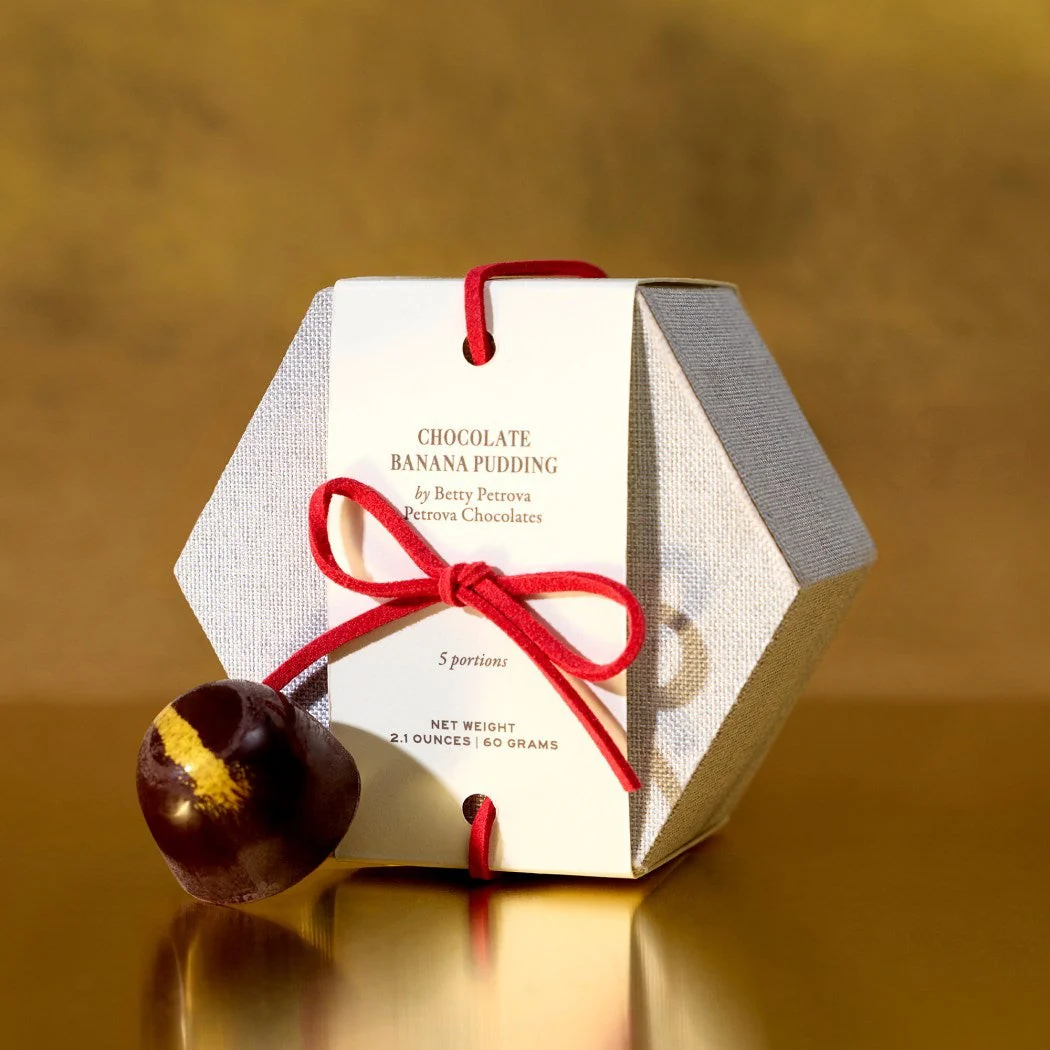 Chocolate Banana Pudding Bonbons - Petrova Chocolates