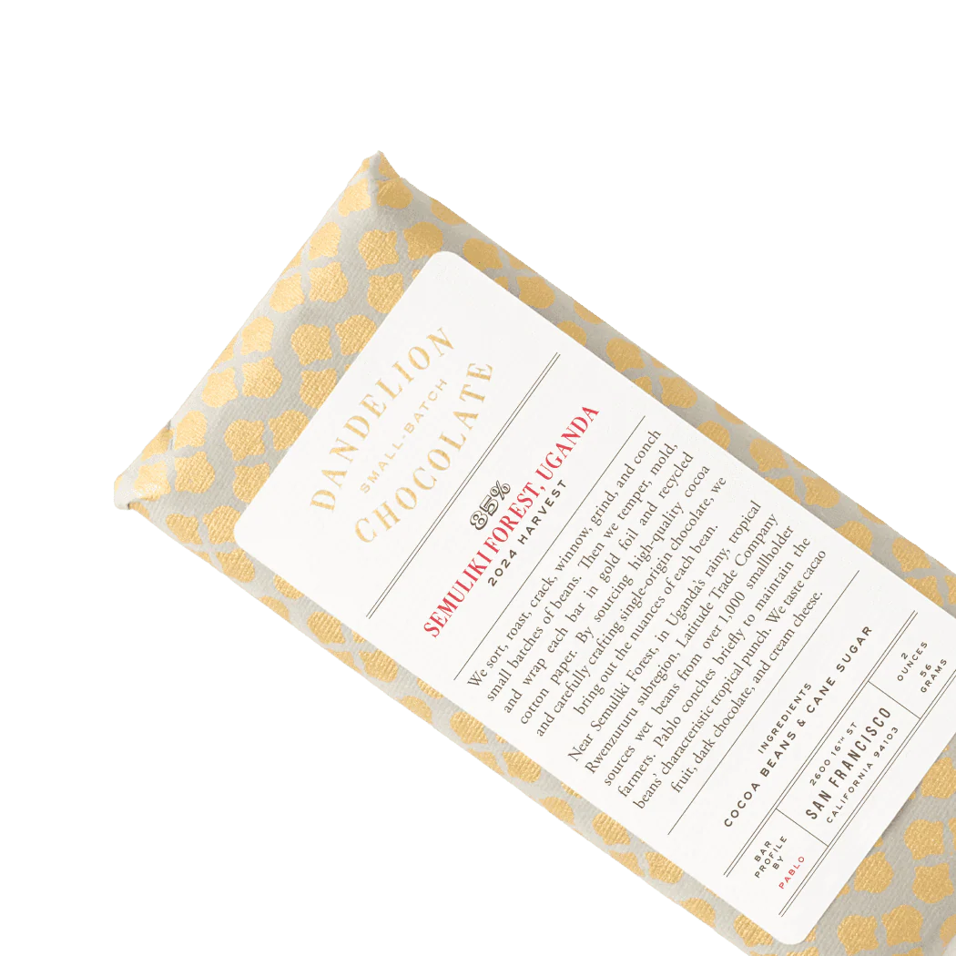 Semuliki Forest, Uganda 85% Single-Origin Chocolate Bar