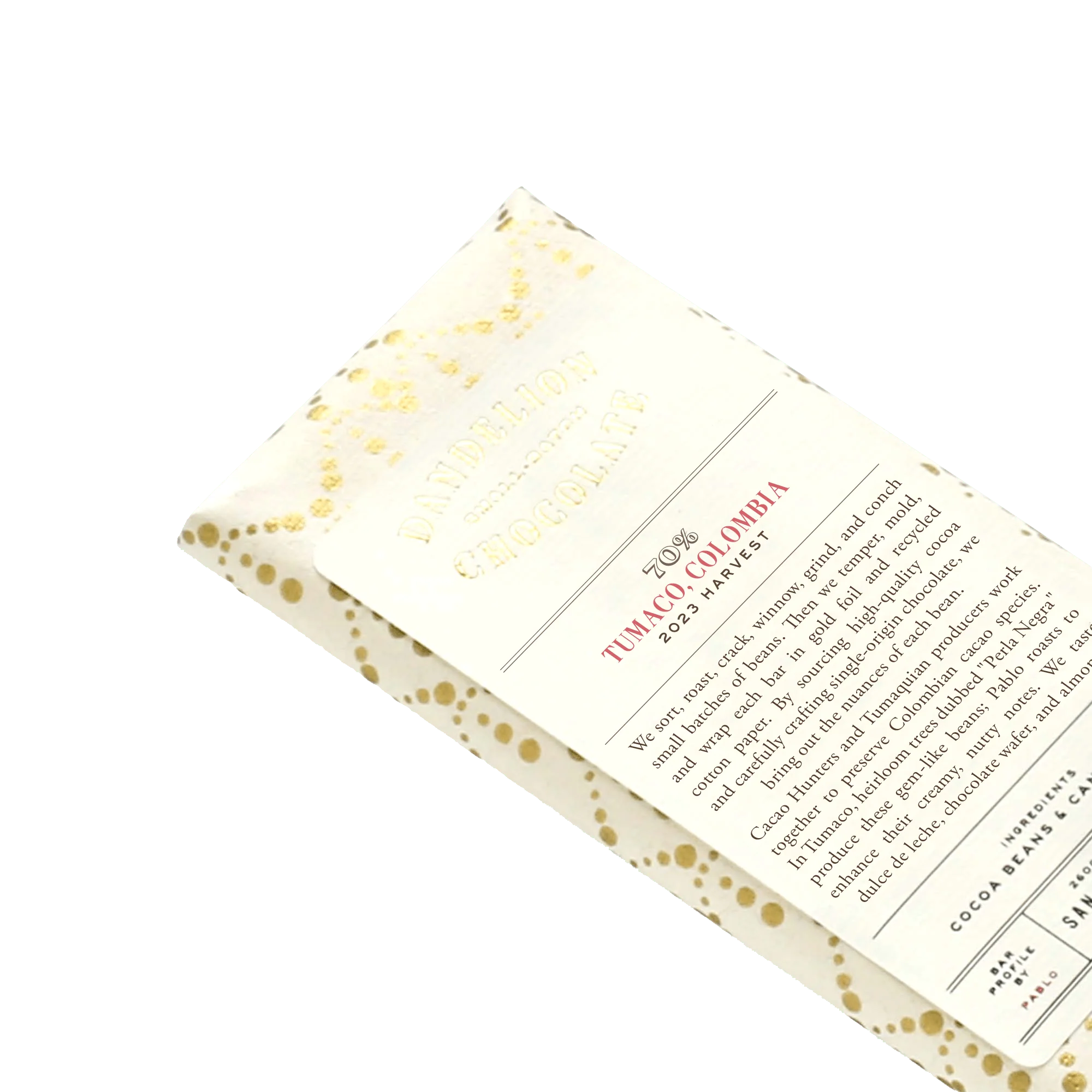 Tumaco, Colombia 70% Single-Origin Chocolate Bar