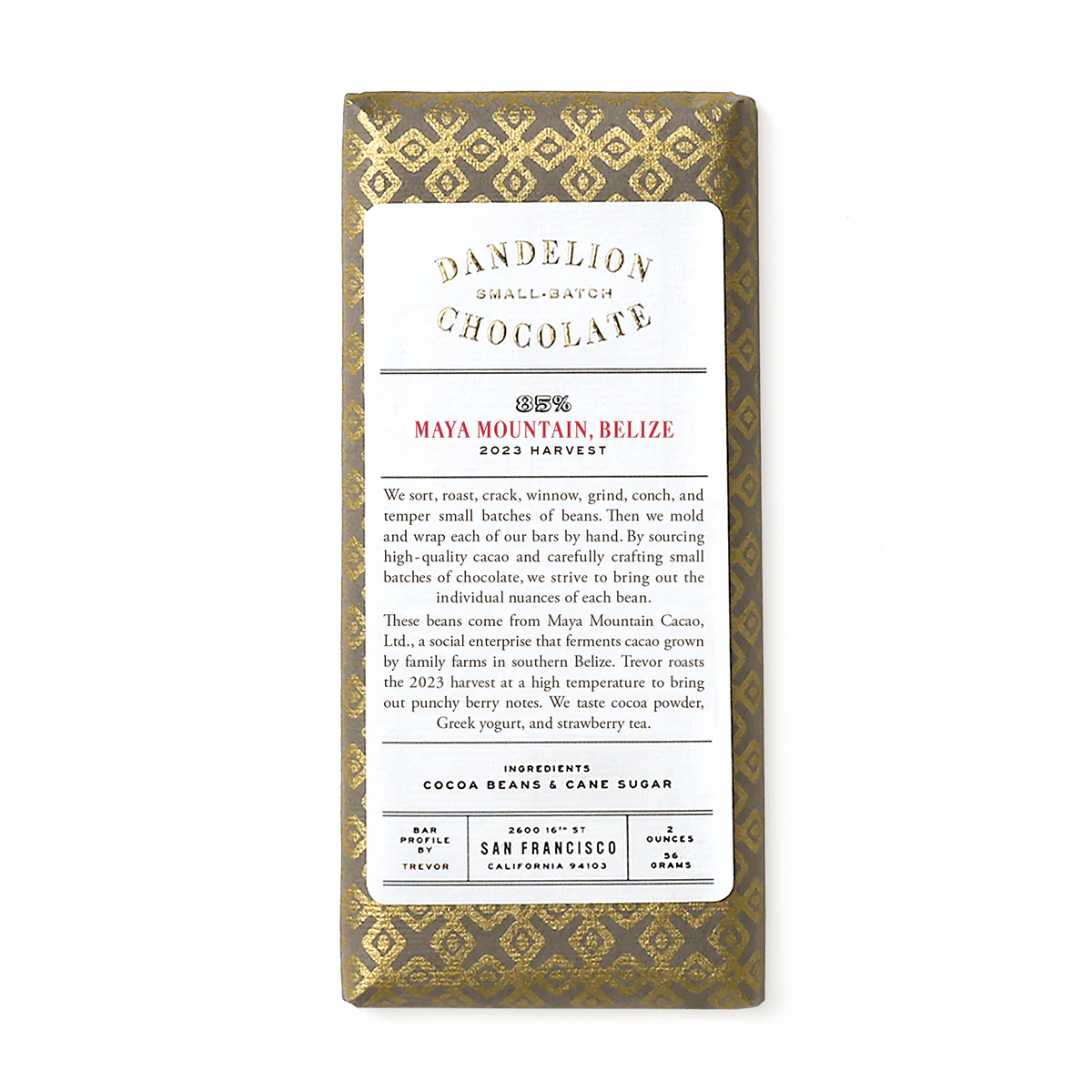 Maya Mountain, Belize 85% 2023 Batch 1 Single-Origin Chocolate Bar