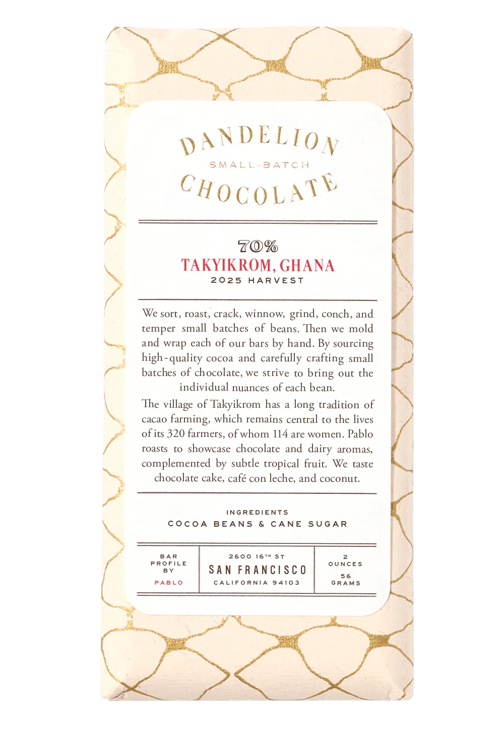 Takyikrom, Ghana 70% Single-Origin Chocolate Bar
