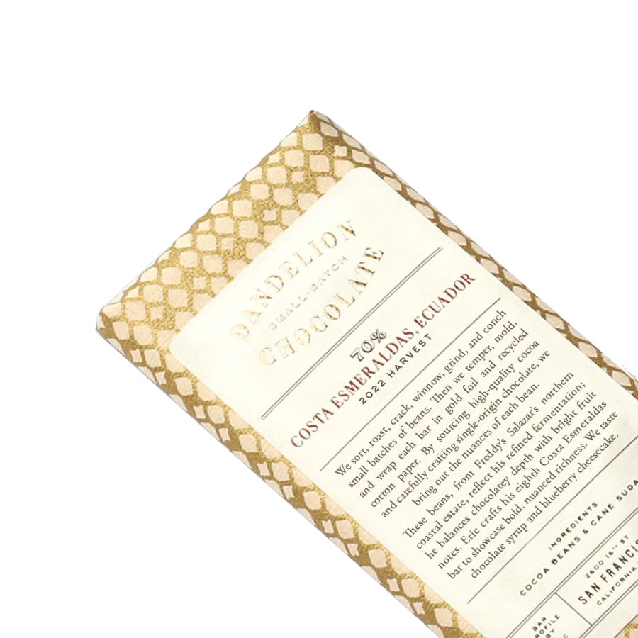 Costa Esmeraldas, Ecuador 70% 2022 Batch 2 Single-Origin Chocolate Bar