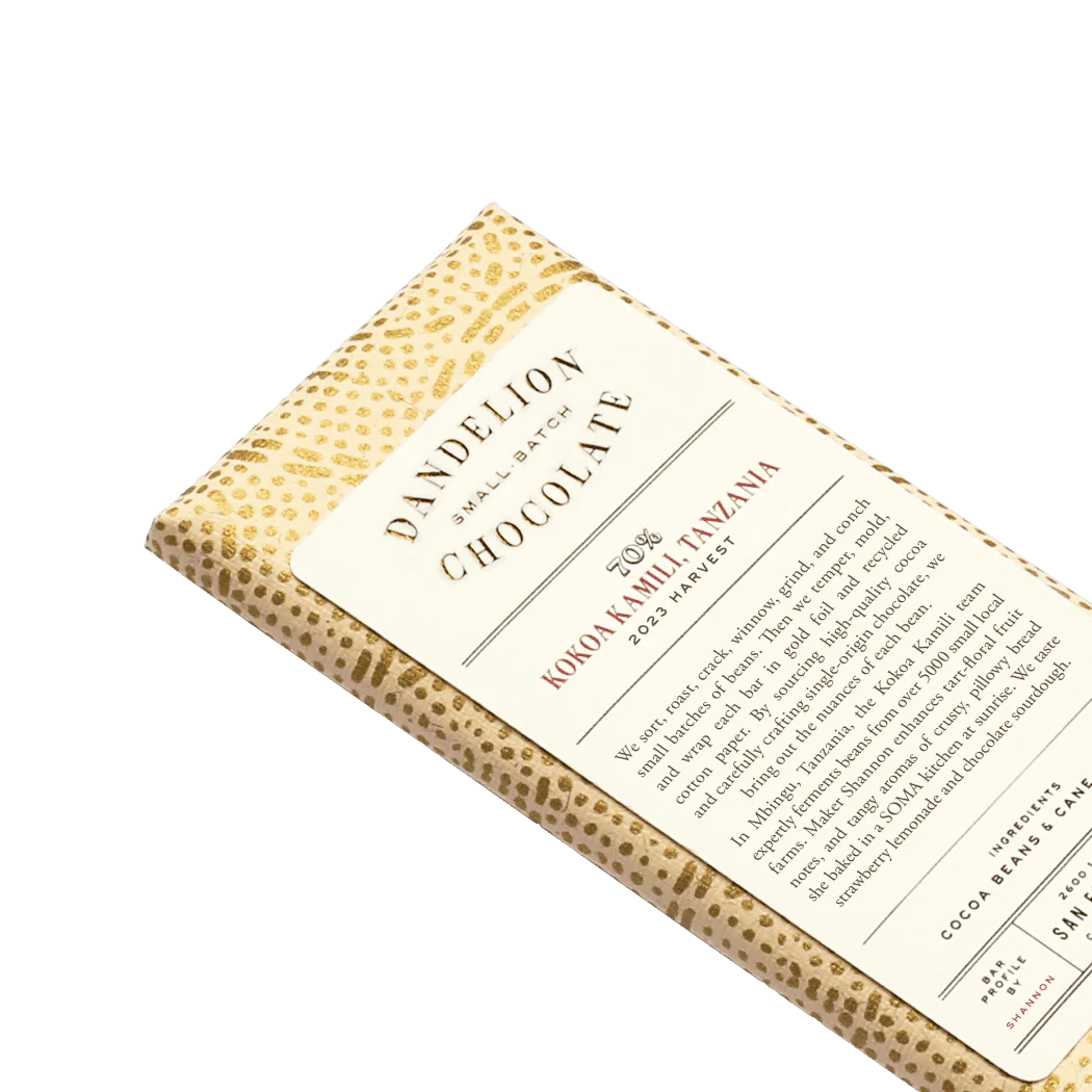 Kokoa Kamili, Tanzania 70% 2023 Harvest Single-Origin Chocolate Bar
