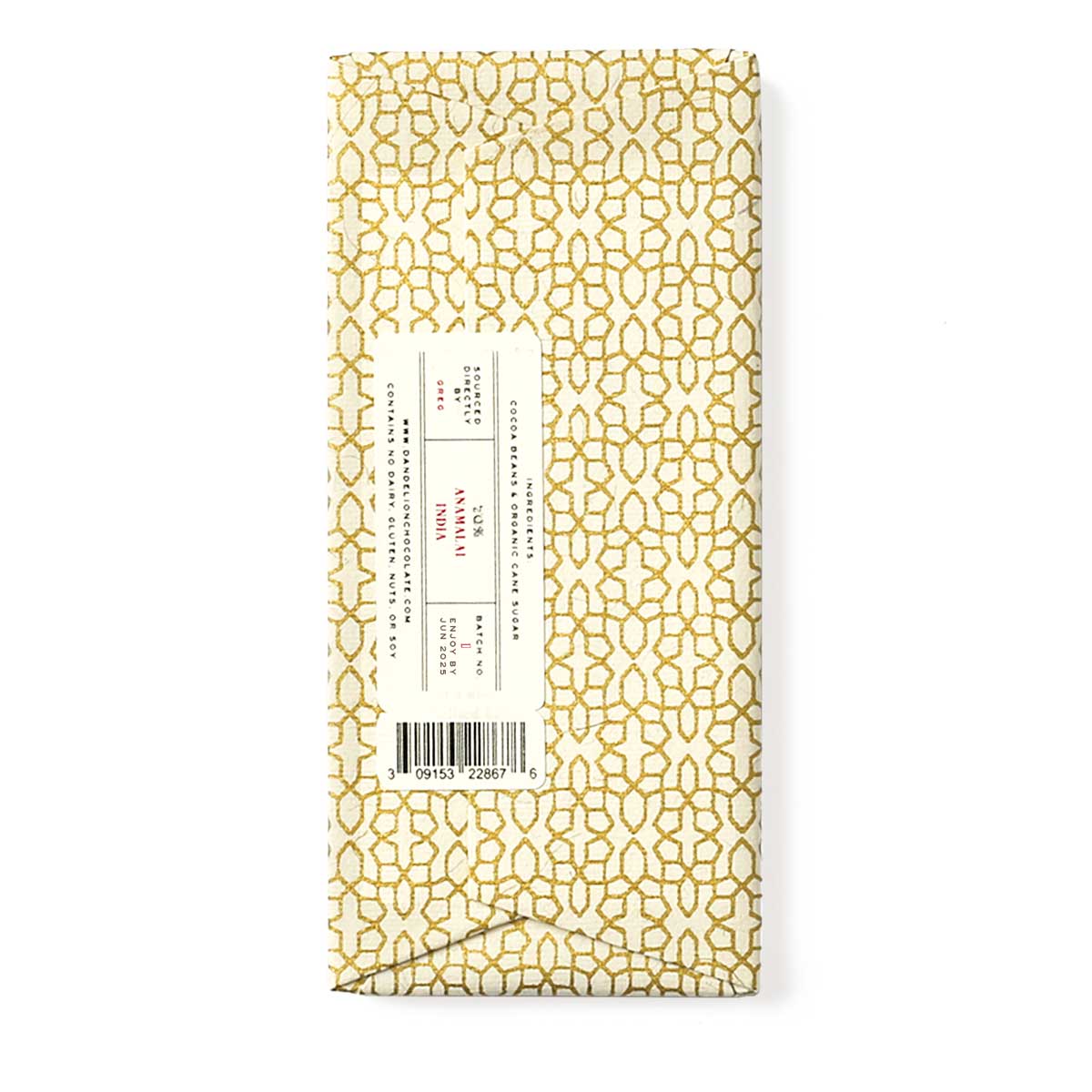 Anamalai, India 70% 2022 Harvest Single-Origin Chocolate Bar