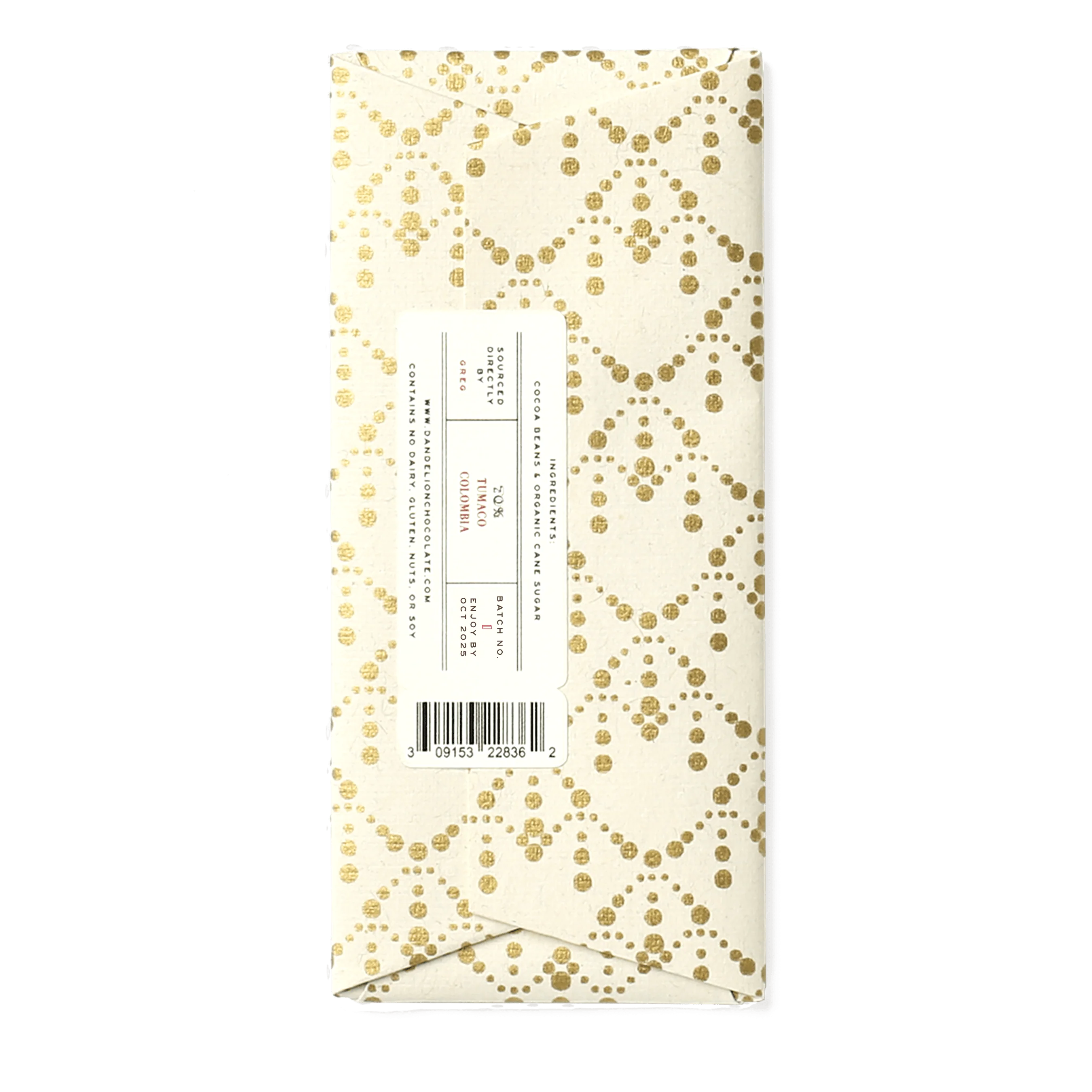 Tumaco, Colombia 70% Single-Origin Chocolate Bar