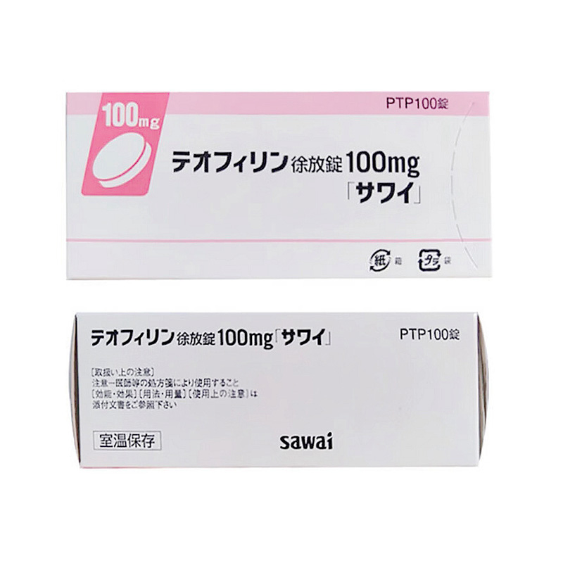 肺气肿 支气管扩张剂 支气管炎支气管哮喘，哮喘性支气管炎，慢性支气管炎 Theophylline茶碱缓释片100mg「沢井」：100片