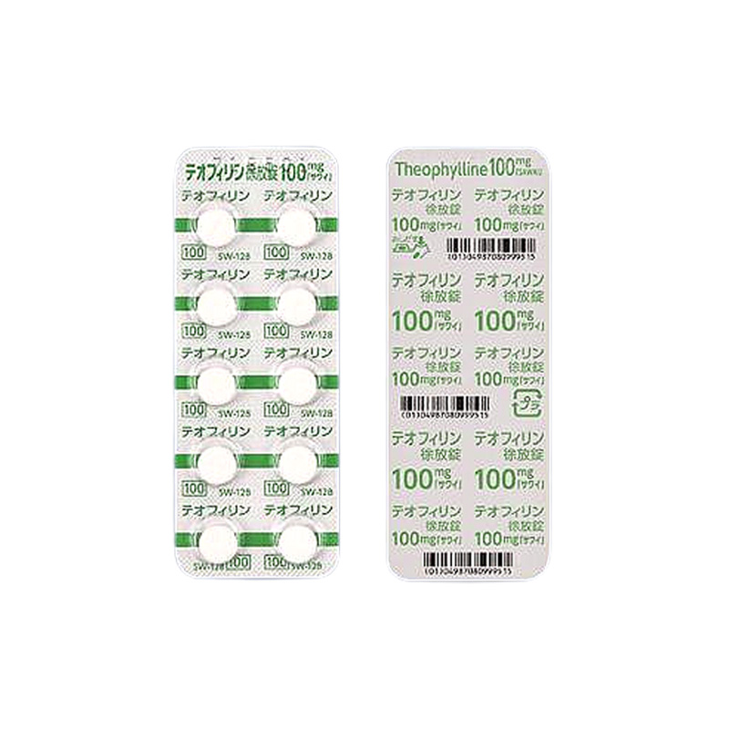 肺气肿 支气管扩张剂 支气管炎支气管哮喘，哮喘性支气管炎，慢性支气管炎 Theophylline茶碱缓释片100mg「沢井」：100片