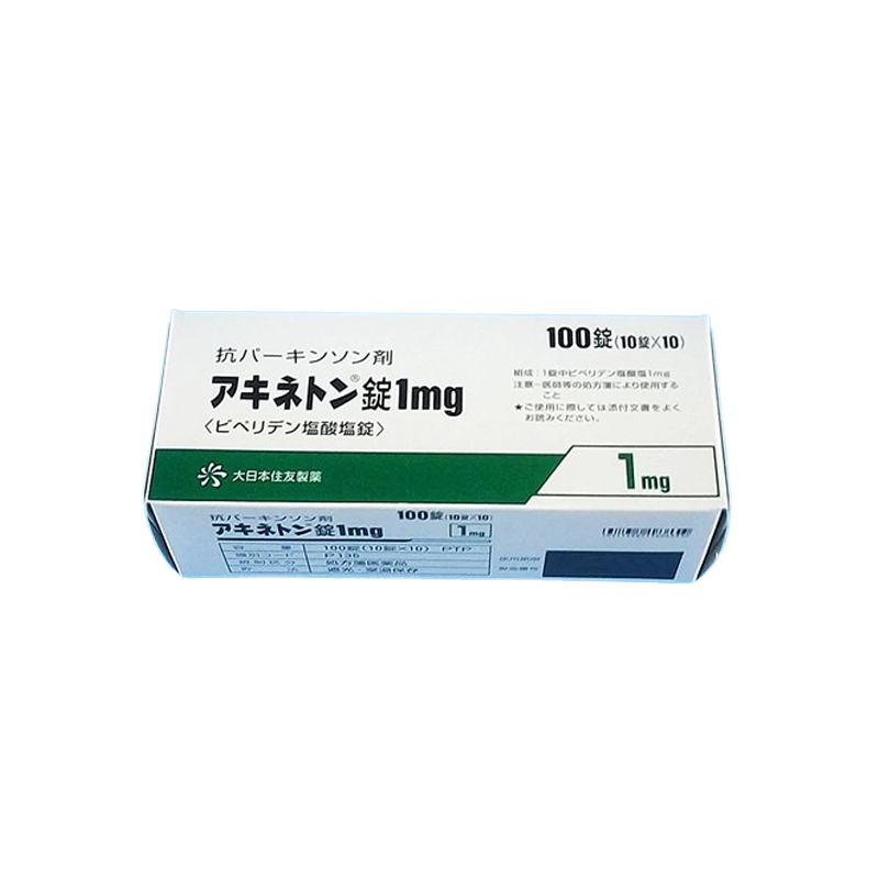 Akineton住友制药症候群治疗剂盐酸比哌立登片1mg：100片 抗帕金森症 改善手颤 肌肉僵硬 动作迟缓