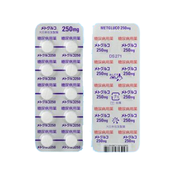 住友制药 盐酸二甲双胍片 降血糖剤250mg（2型）：100片 调节血糖