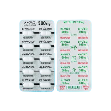 住友制药 盐酸二甲双胍片 降血糖剤500mg（2型）：100片 调节血糖