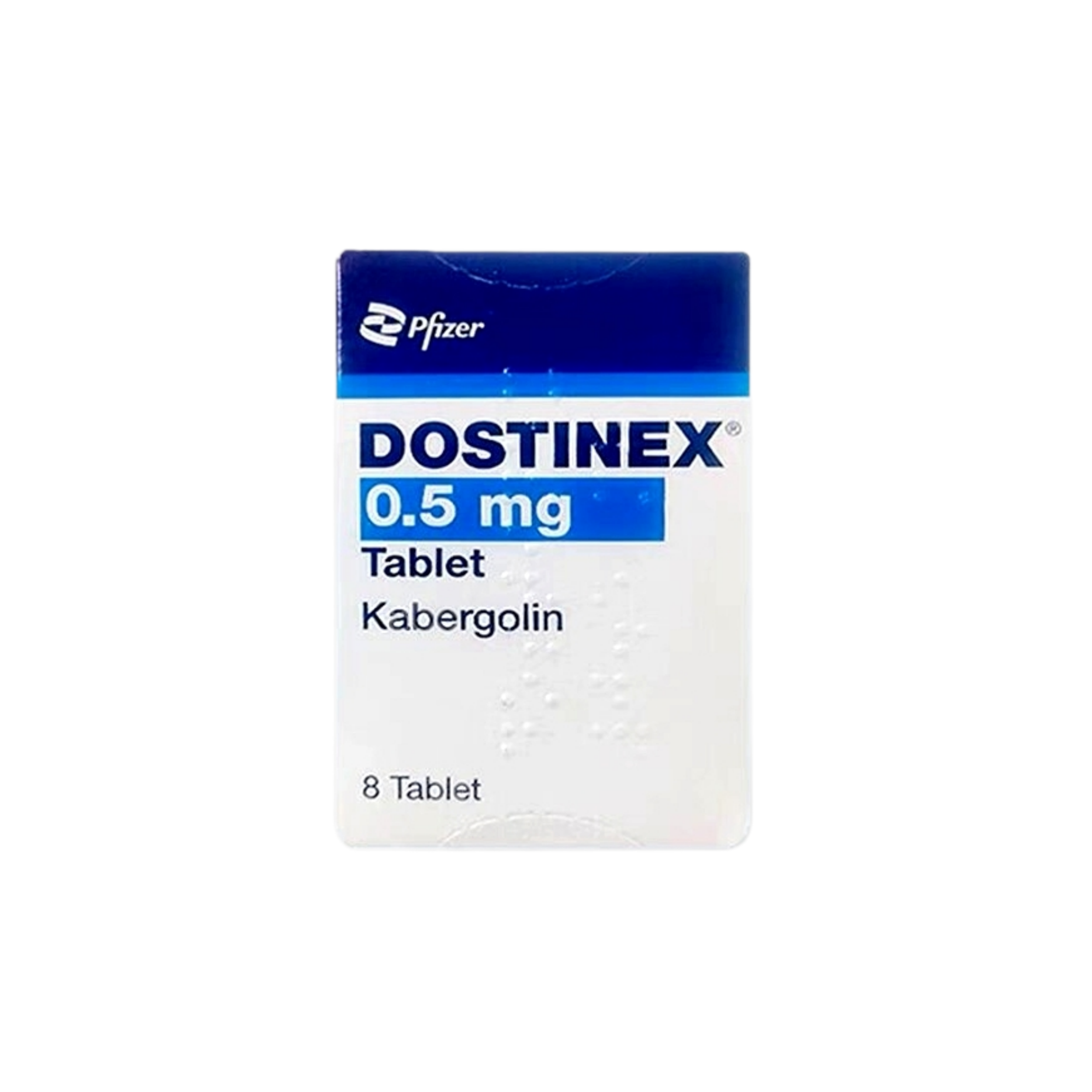 卡麦角林 土耳其 进口 回奶片 抑汝 抑制泌乳素 0.5mg 8粒/瓶 辉瑞 Pfizer 蓝卡