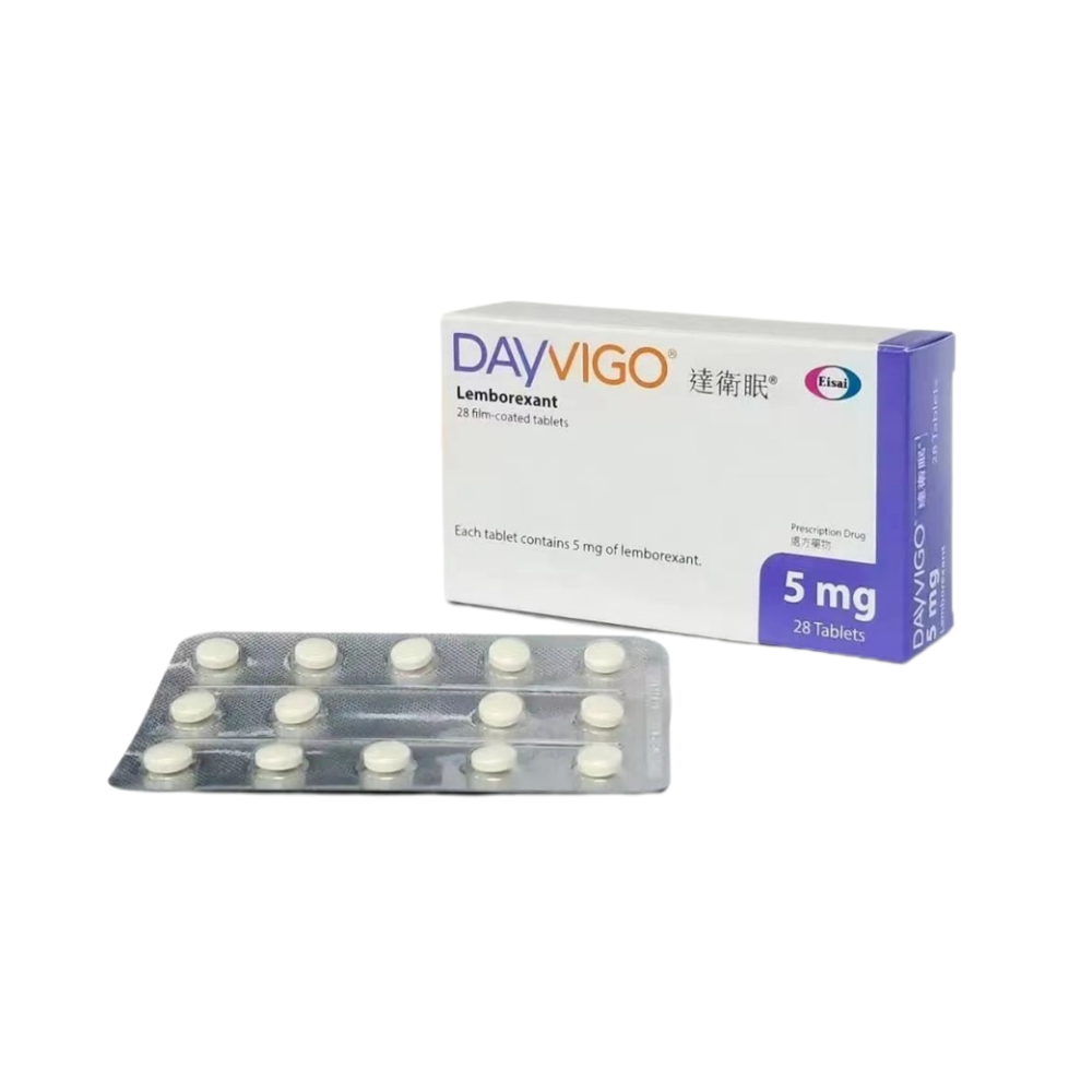 港版 达卫眠 Dayvigo（lemborexant）莱博雷生片 5mg 雷神片 安眠药 睡眠导入剂 失眠症 失眠 睡眠：28片