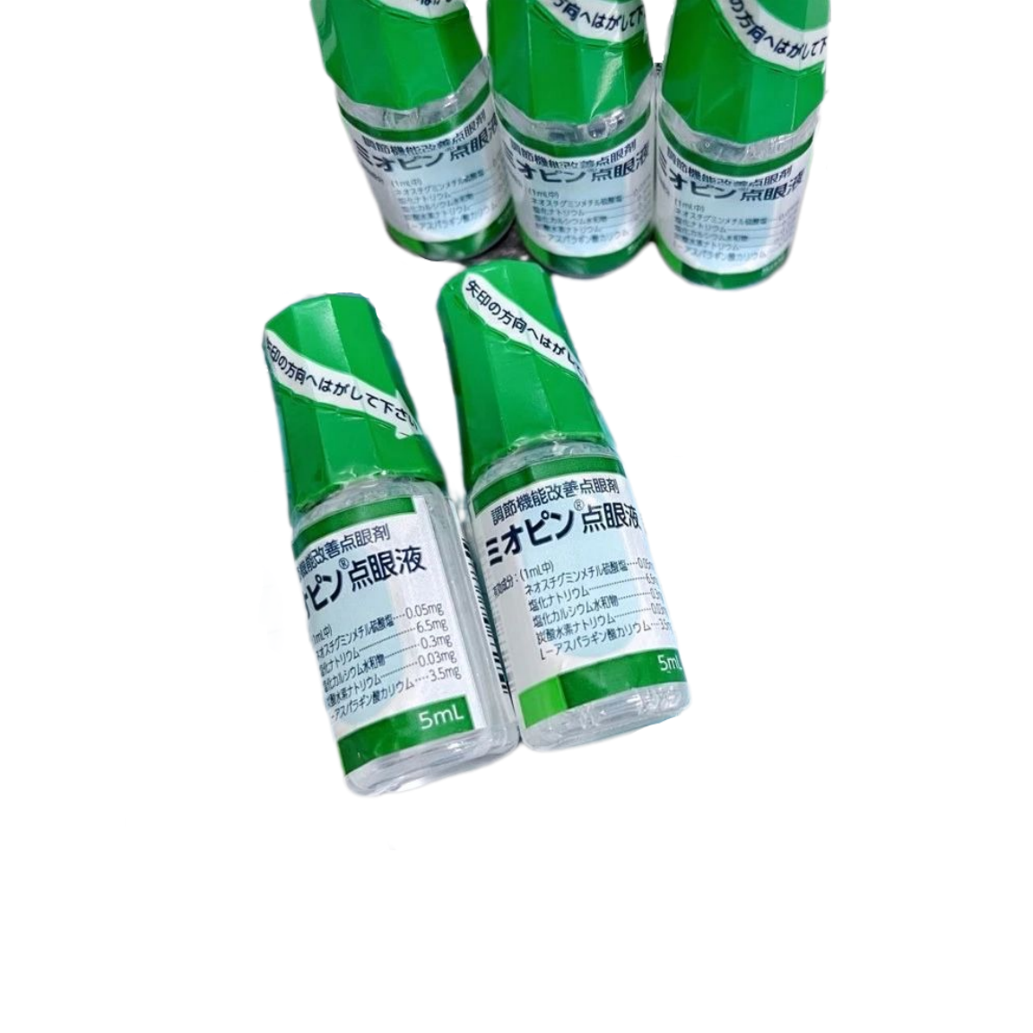 参天 飞蚊症 眼药水 Miopin甲基硫酸新斯的明/氯化钠/氯化钙/碳酸氢钠/L-天冬氨酸钾复合滴眼液：5ml×10支