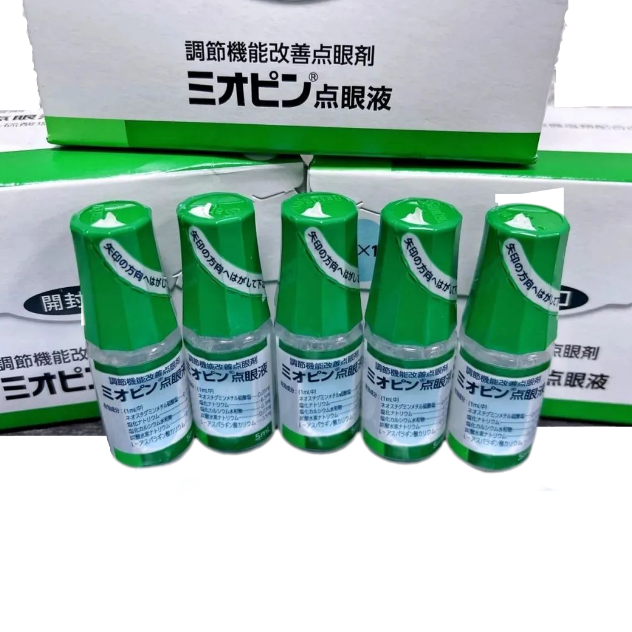 参天 飞蚊症 眼药水 Miopin甲基硫酸新斯的明/氯化钠/氯化钙/碳酸氢钠/L-天冬氨酸钾复合滴眼液：5ml×10支