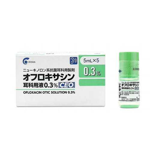武田制药 滴耳液 Ofloxacin氧氟沙星耳科用液0.3% 「CEO」：5ml×5支 中耳炎用液 中耳炎、外耳炎、抗菌消炎，新喹诺酮类抗菌剂