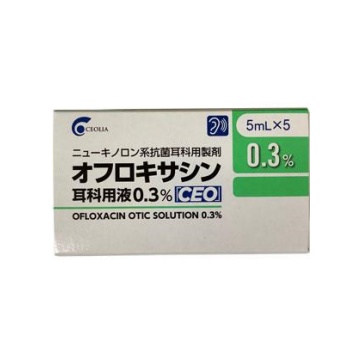 武田制药 滴耳液 Ofloxacin氧氟沙星耳科用液0.3% 「CEO」：5ml×5支 中耳炎用液 中耳炎、外耳炎、抗菌消炎，新喹诺酮类抗菌剂