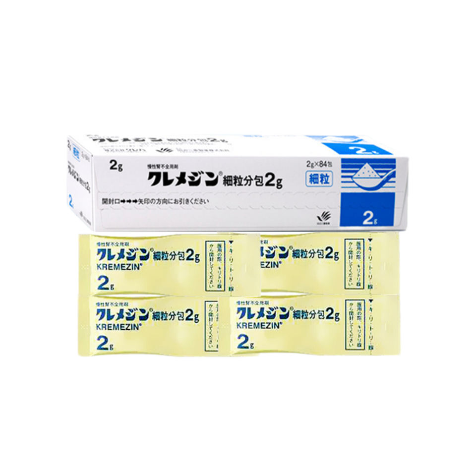 田辺三菱 Kremezin 克里美净 細粒分包2g：2g×84包 慢性肾功能衰竭 肾衰竭 肾不全 尿毒症 延缓介入