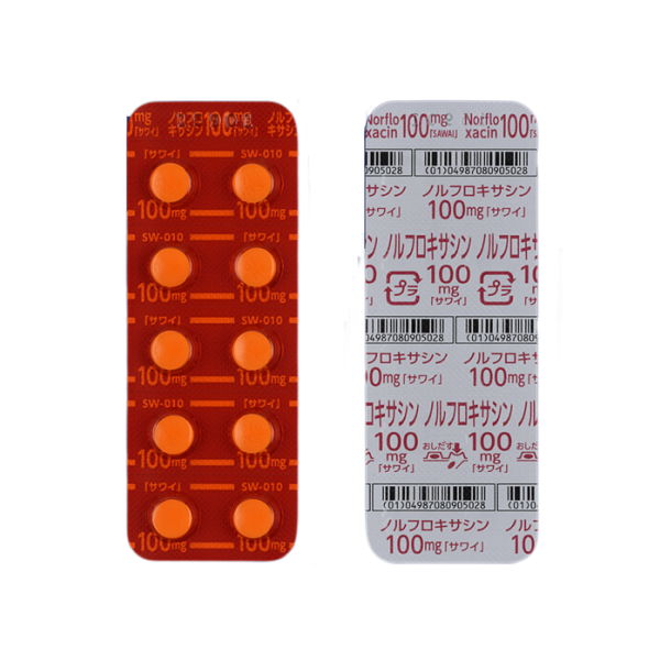 Norfloxacin诺氟沙星片100mg 200mg「沢井」抗菌消炎 各类感染表面性皮肤感染症、深层性皮肤感染症、慢性脓皮症、咽头炎、喉头炎、扁桃炎、急性支气管炎、膀胱炎、肾炎、前立腺炎(急、症、慢性)、尿道炎、胆嚢炎、胆管炎、感染性肠炎、肠炎，中耳炎、副鼻腔炎等