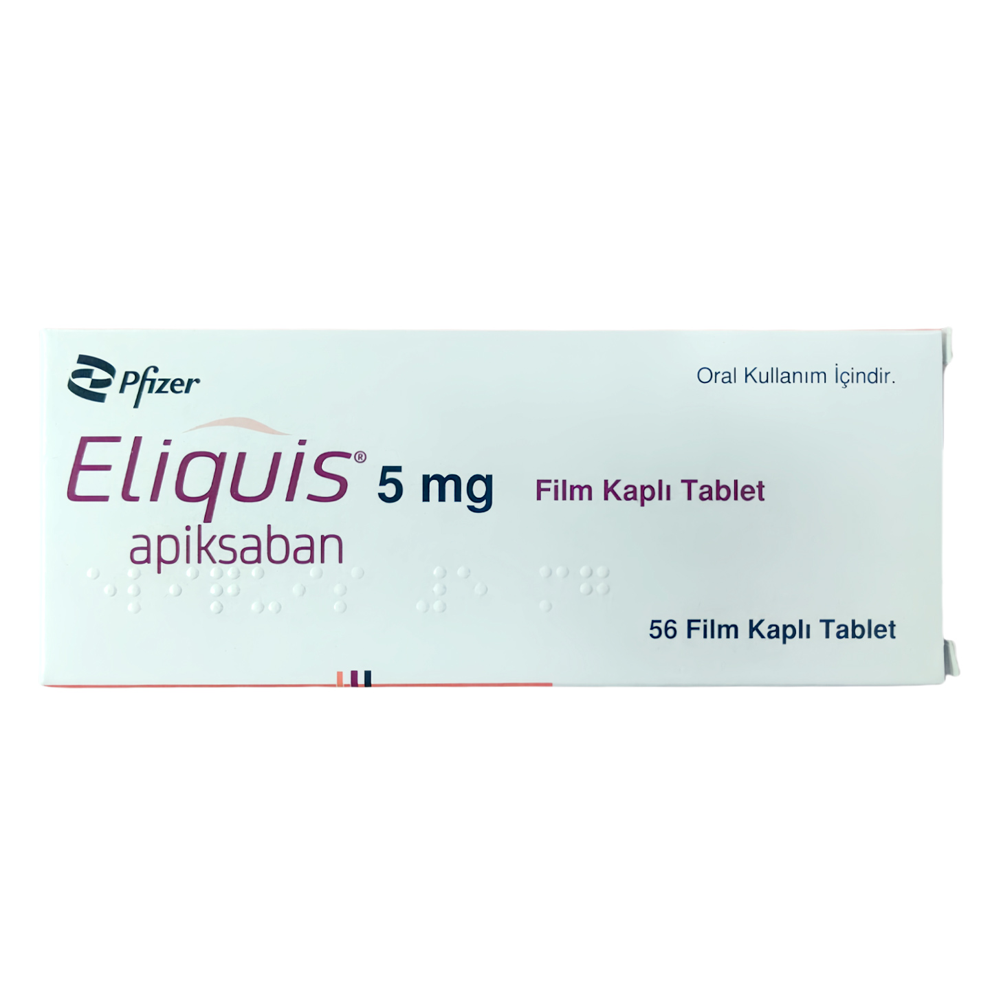 【艾乐妥】土耳其版 静脉血栓 ELIQUIS 5MG 56'S 土耳其版 预防静脉血栓栓塞事件（VTE）