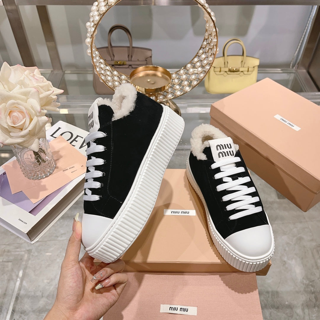 M New Casual Wool Thick Sole Cookie Shoes