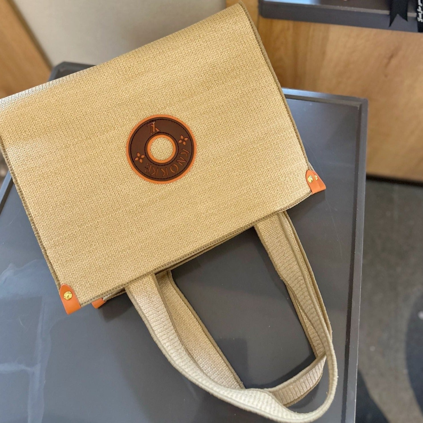 lL**Raffia straw Tote bag