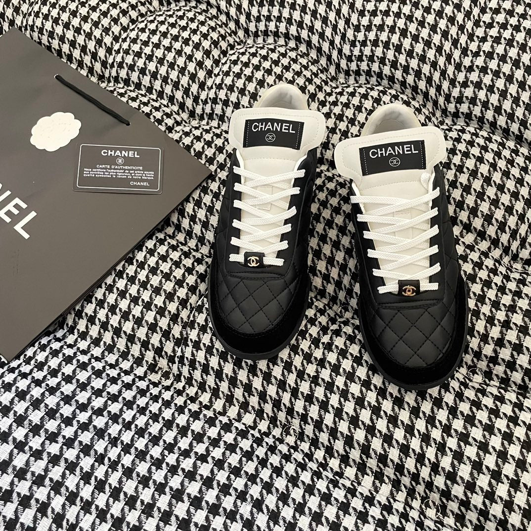 C fall and winter new electric embroidery diamond lattice casual shoes