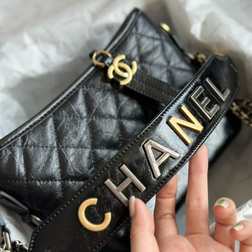CH*** bag with letter strap