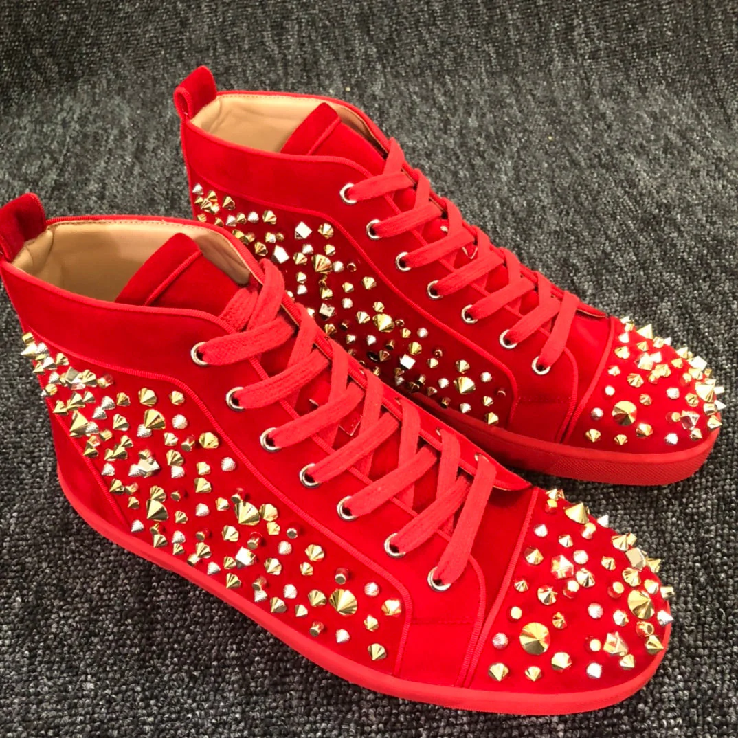 Loubouti*1: 1 VIP Christmas high-top women's shoes