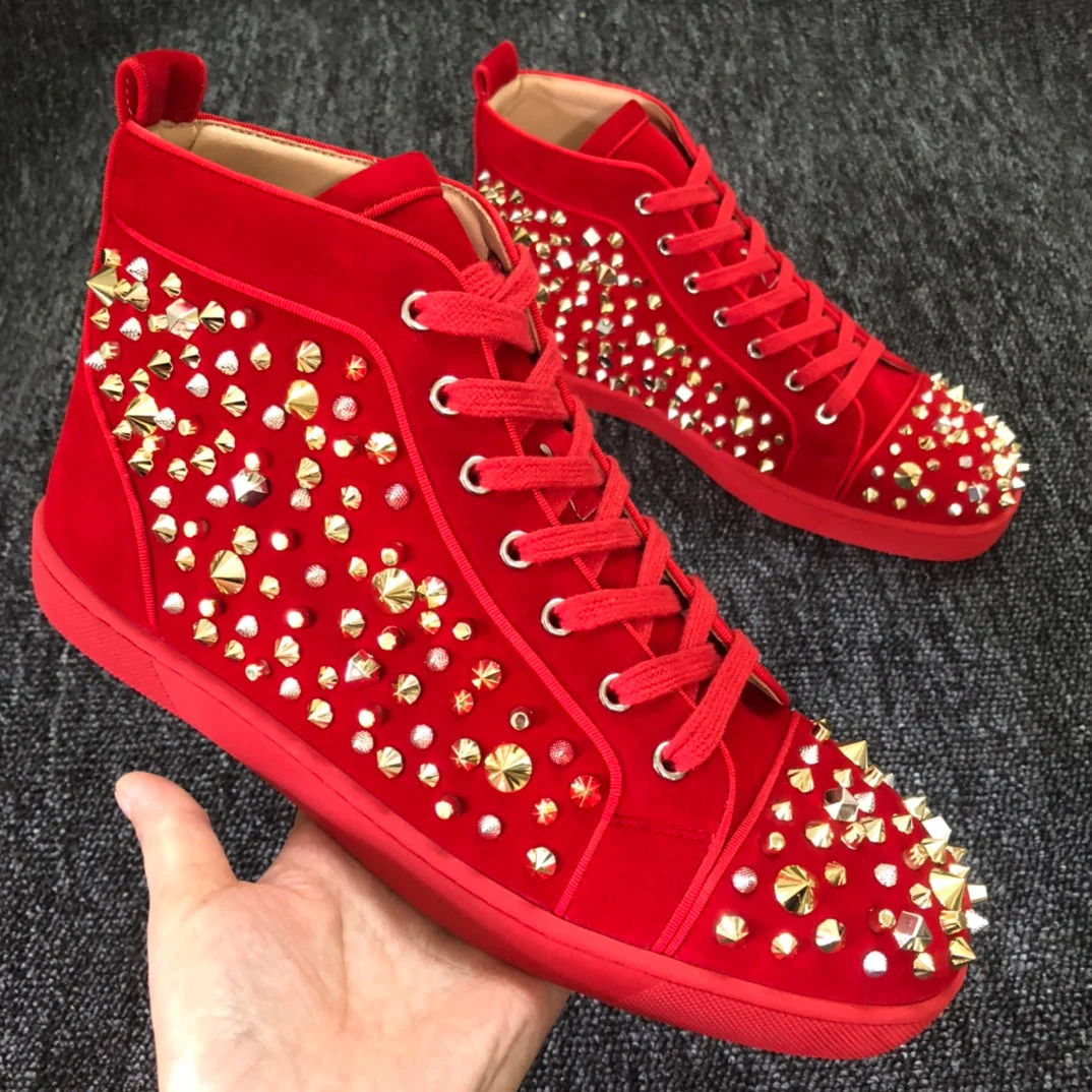 Loubouti*1: 1 VIP Christmas high-top women's shoes